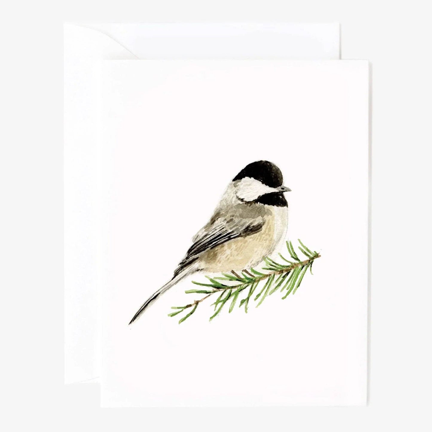 Assorted Christmas watercolor notecards printed on premium 120 lb superfine paper with blank interiors for personalized holiday messages.