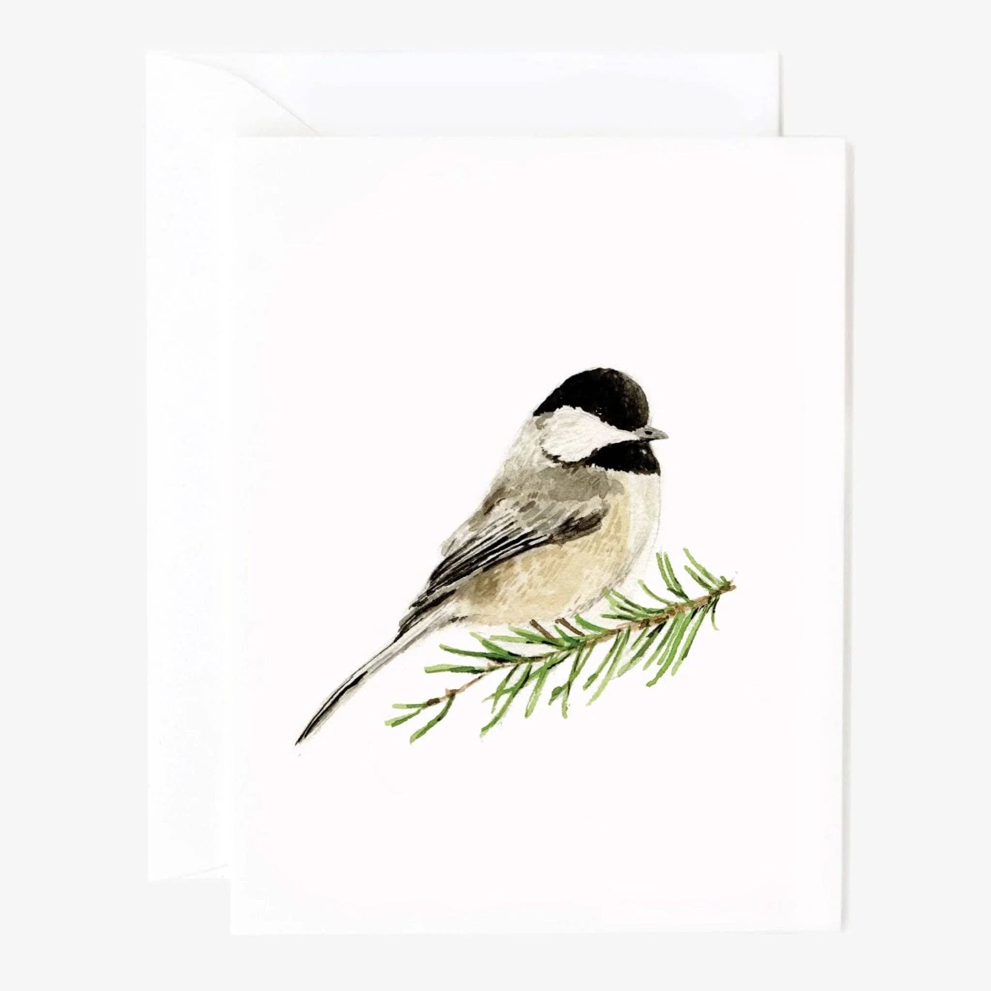Assorted Christmas watercolor notecards printed on premium 120 lb superfine paper with blank interiors for personalized holiday messages.
