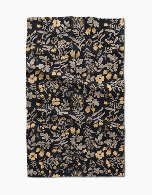 Woodland Wildflowers Tea Towel featuring botanical floral design by Geometry.